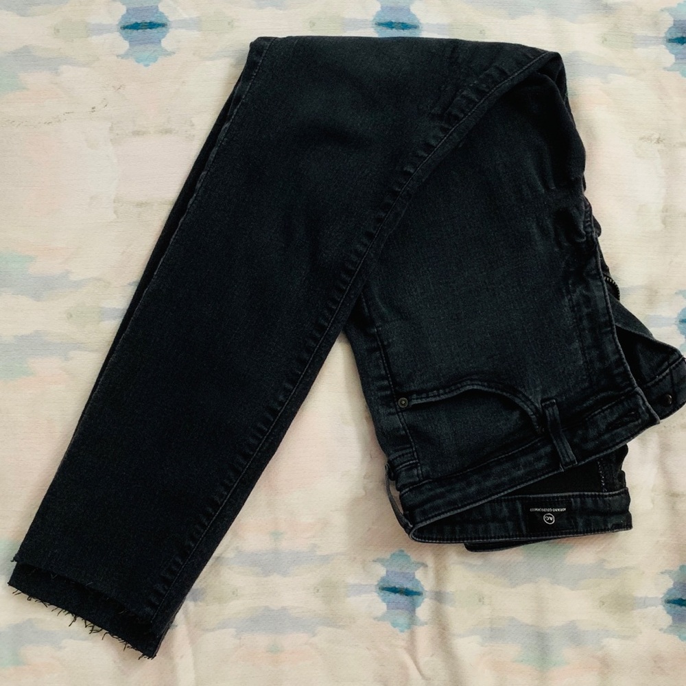 AG Jeans mid-rise raw edge hem